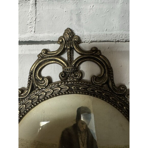 Set Angelus Jean-Francois Millet Farmer & Wife Convex Bubble Oval Glass Italy - Picture 9 of 15